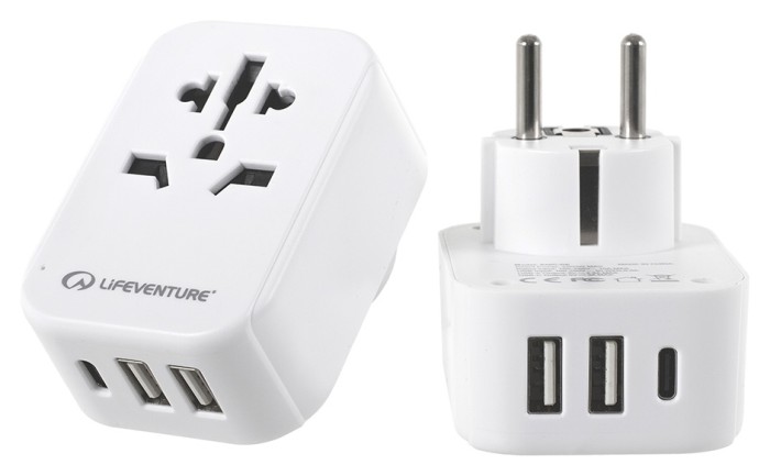 Адаптер Lifeventure European Travel Adaptor USB, укр, укр