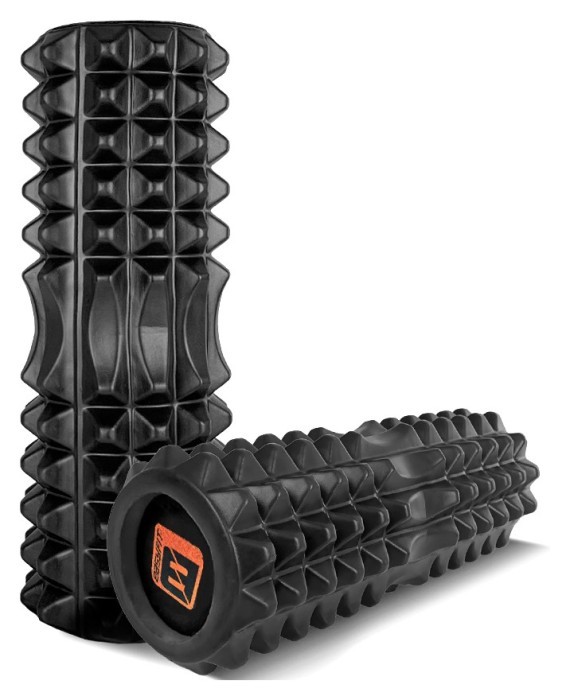 Масажний ролик EasyFit Solid Roller v.1.2s 33х13 см чорний