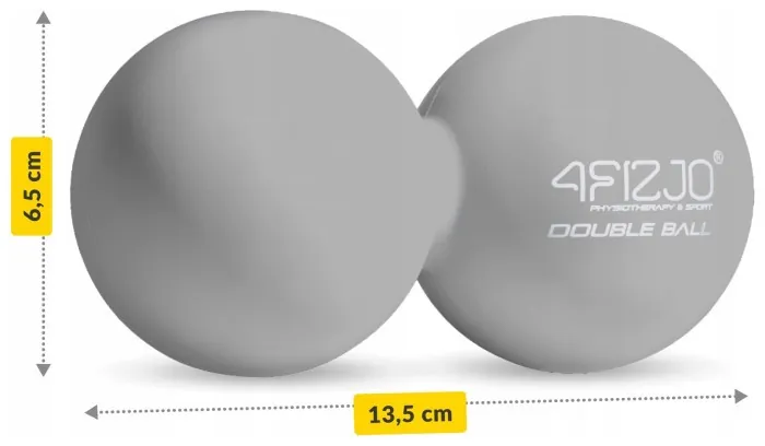 Масажний м'яч подвійний 4FIZJO Lacrosse Double Ball 6.5 x 13.5 см Grey (P-5907739314345)