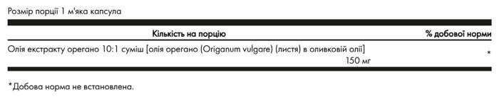 Oregano Oil 10:1 Extract 150mg - 120 softgels