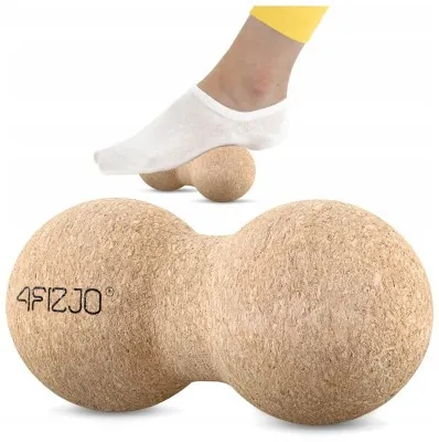 Массажный мяч двойной 4FIZJO Lacrosse DuoBall Cork 6.5 x 13.5 см (P-5907739319586)