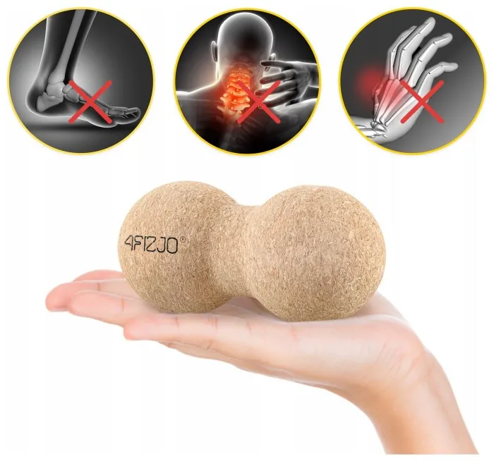 Массажный мяч двойной 4FIZJO Lacrosse DuoBall Cork 6.5 x 13.5 см (P-5907739319586)