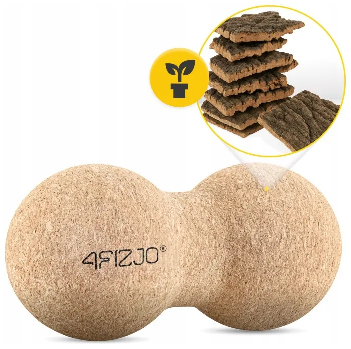 Массажный мяч двойной 4FIZJO Lacrosse DuoBall Cork 6.5 x 13.5 см (P-5907739319586)