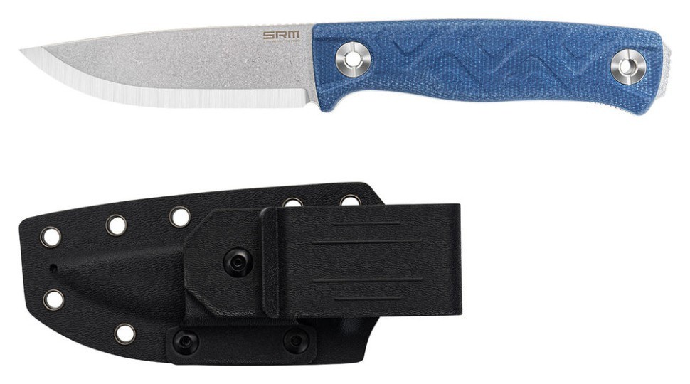 Нож с чехлом SRM 702T-ME, синий