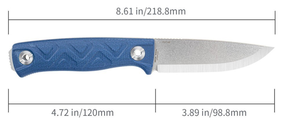 Нож с чехлом SRM 702T-ME, синий