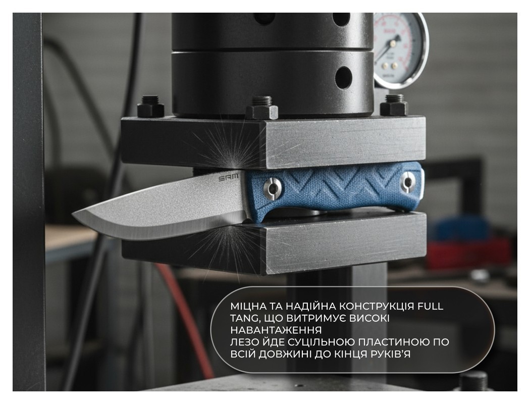 Нож с чехлом SRM 702T-ME, синий