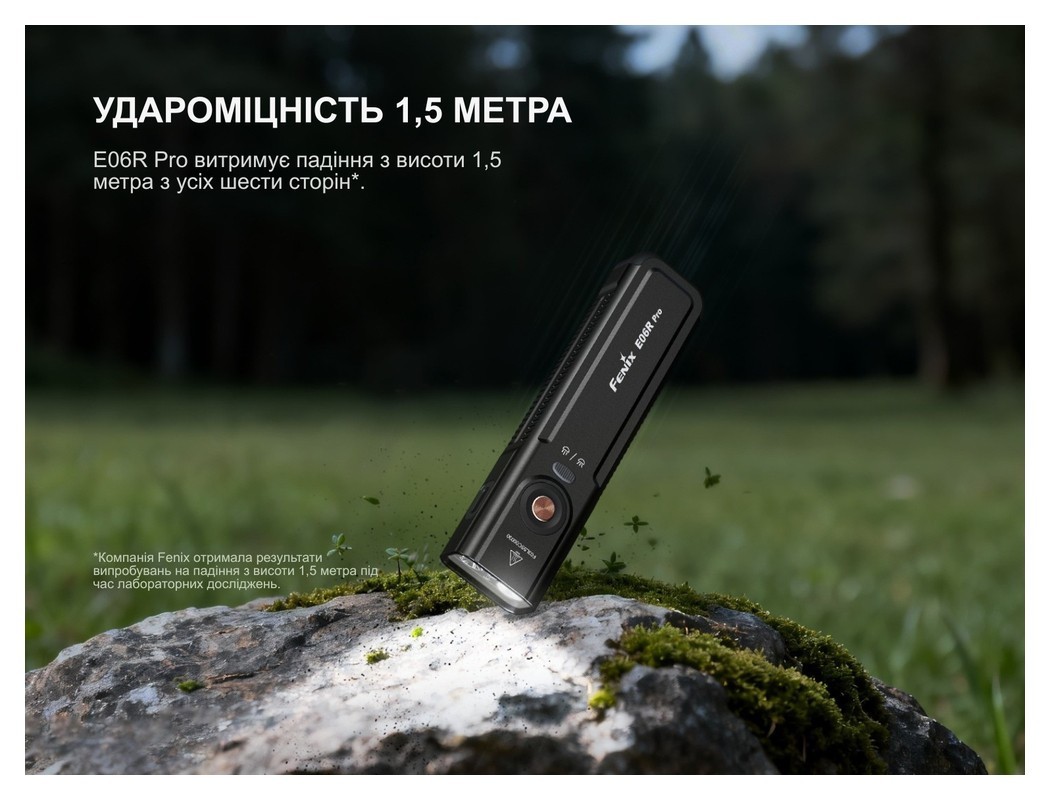 Фонарь наключительный Fenix E06R PRO, зеленый