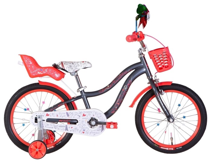Велосипед 18" Formula ALICIA 2022 (сірий з білим та кораловим), укр, укр