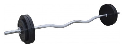 Штанга с резиновыми дисками W-образная 30 кг.