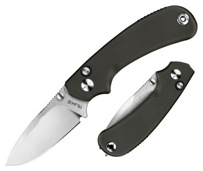 Ніж складаний кишеньковий Ruike P736-AK, (7.5 см) 14C28N / алюміній, сірий