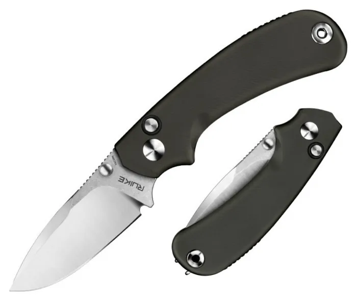 Ніж складаний кишеньковий Ruike P736-AK, (7.5 см) 14C28N / алюміній, сірий