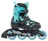 Комплект роликовые коньки Rollerblade Microblade black-light blue + защита Фото - 2