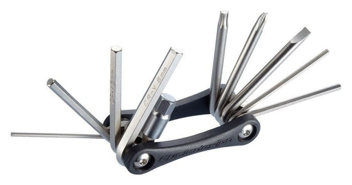Мультитул складний для велосипеда Cycledesign FUNC 10 Black/Nickel (TO0015), укр, укр