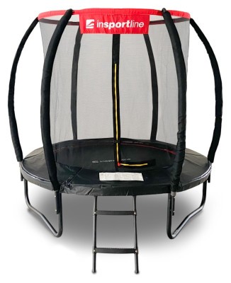 Батут inSPORTline Flea PRO з внутрішньою сіткою 183 см чорний