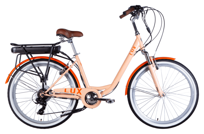 Велосипед з електроприводом 26" ST Dorozhnik eLUX Vbr FR рама-17" 36B 12.5А*г 500Вт свiтло-бiрюзовий PANTONE 643 C 2025 крила, крило пер., крило зад., підніжка