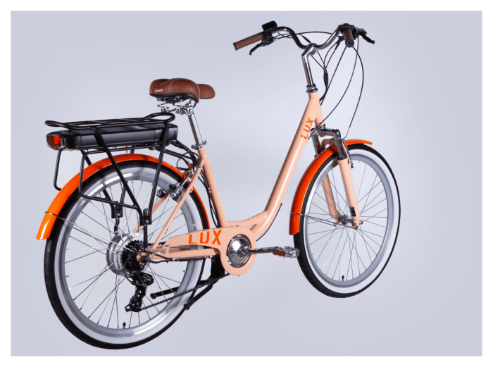 Велосипед з електроприводом 26" ST Dorozhnik eLUX Vbr FR рама-17" 36B 12.5А*г 500Вт свiтло-бiрюзовий PANTONE 643 C 2025 крила, крило пер., крило зад., підніжка