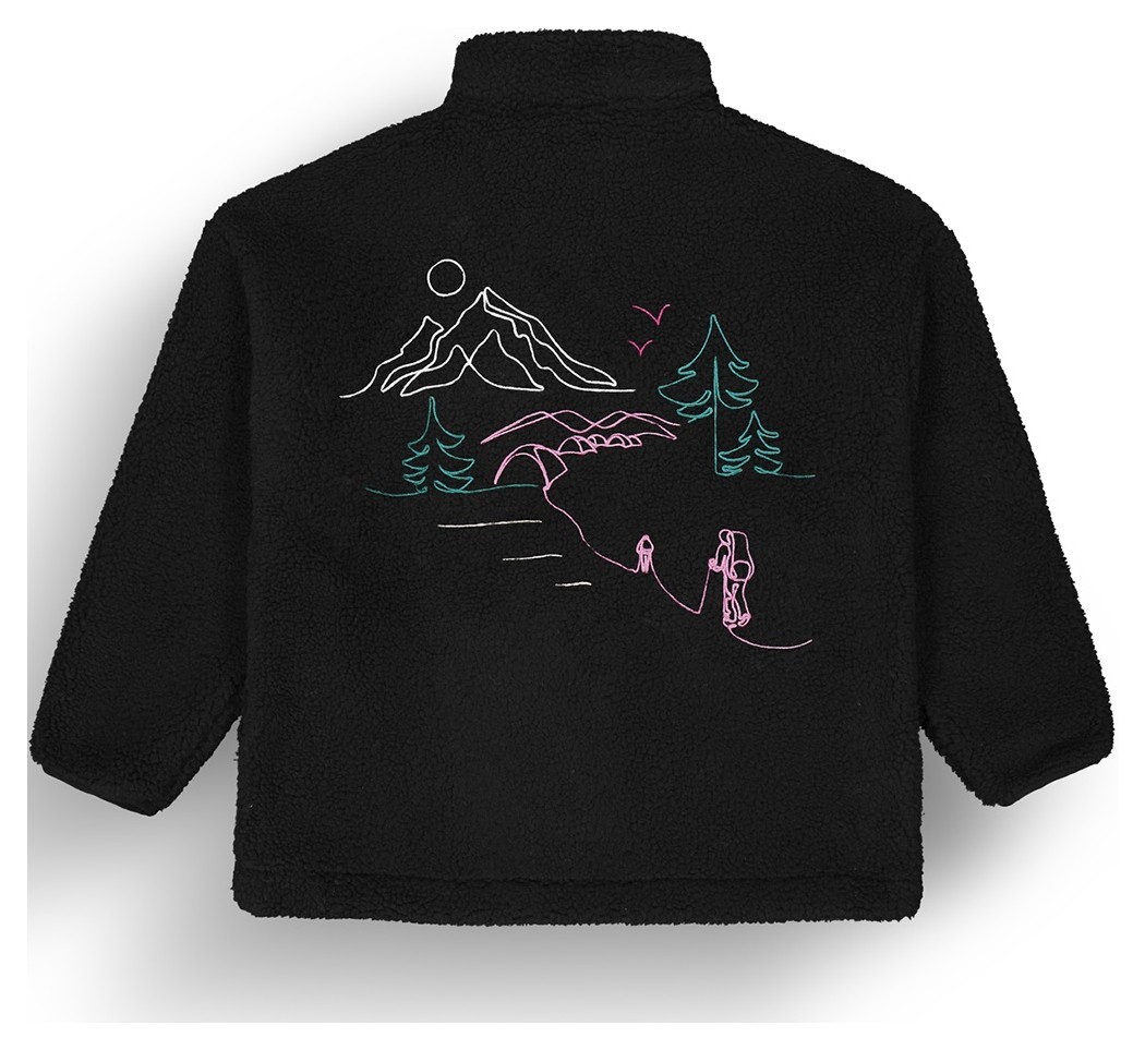 Picture Organic куртка флисовая Nyss Embro Zip W black L