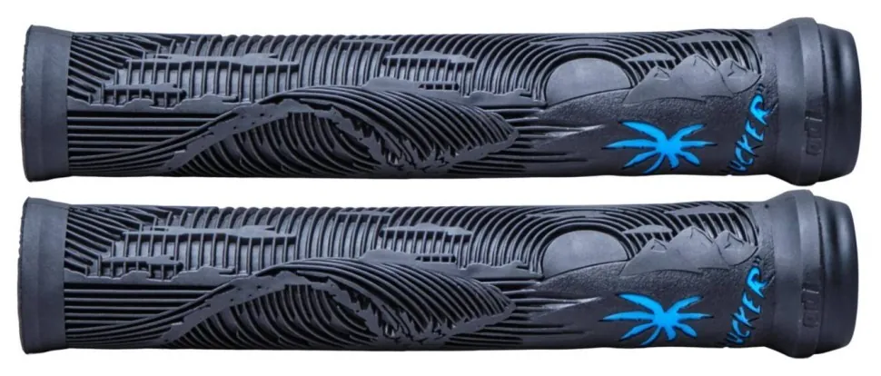 Гріпси ODI Hucker Flangeless 160mm Black Blue (FRD.046876)