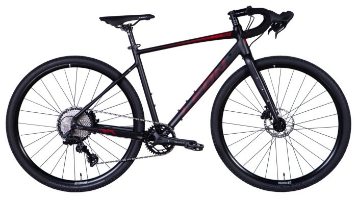 Велосипед AL 28" Leon GR-90 HDD рама-M" чорний з червоним (матовий) 2024, укр, укр