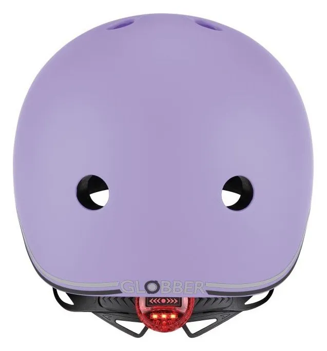 Шолом захисний дитячий GLOBBER GO UP LIGHTS, лавандовий, з ліхтариком, 45-51см (DWT_506-103)