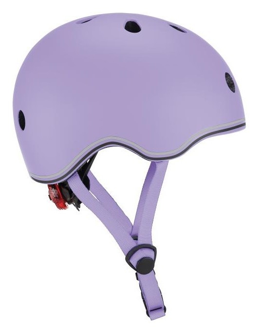 Шолом захисний дитячий GLOBBER GO UP LIGHTS, лавандовий, з ліхтариком, 45-51см