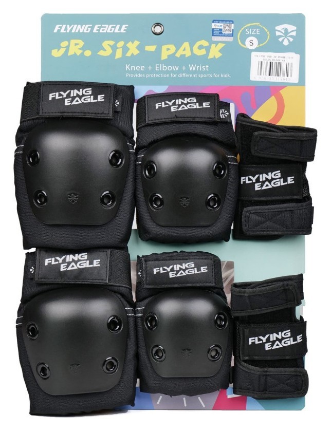 Комплект защиты Flying Eagle Pro JR Valiant черный M (6-10 лет)