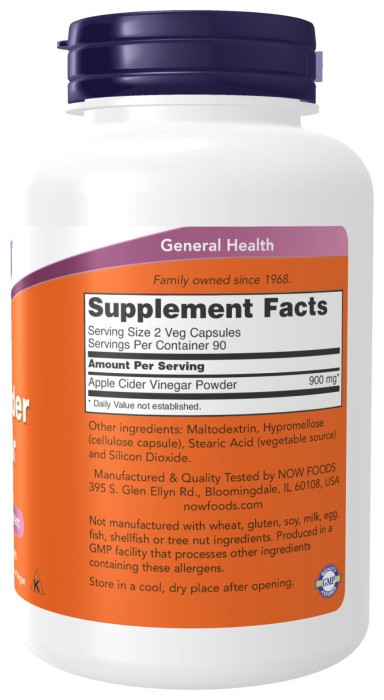 Apple Cider Vinegar 450 mg - 180 vcaps
