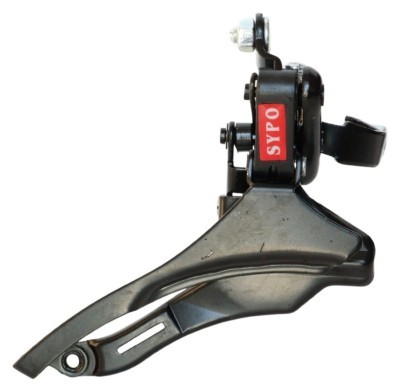 Переключатель перед. нижний хомут н/тяга max-42T под трубу 31,8мм черный SYPO YD-Q50