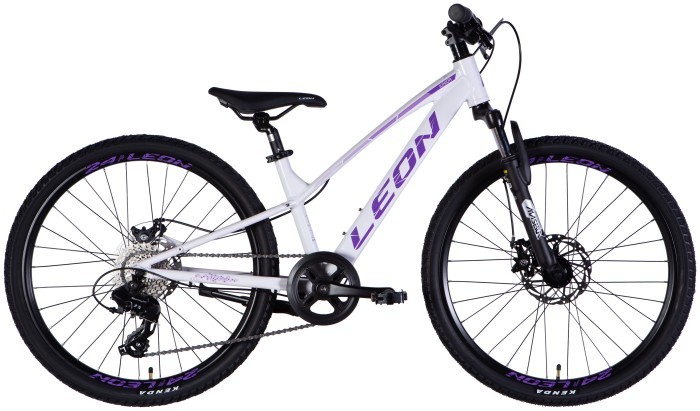 Велосипед AL 24" Leon JUNIOR DD CS рама-12" белый с сиреневым 2025
