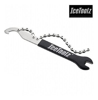 Ключ Ice Toolz 34S4 хлыст для многоскоростных звезд (1/2" х 3/32") + ключ затяжки лоринга + ключ для педалей 15mm