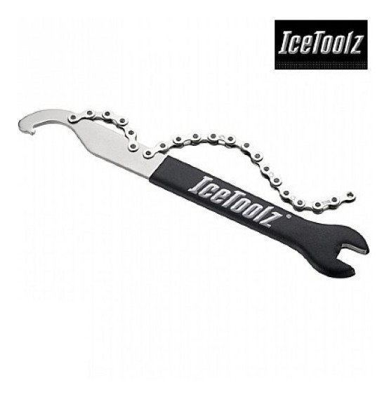 Ключ Ice Toolz 34S4 хлыст для многоскоростных звезд (1/2" х 3/32") + ключ затяжки лоринга + ключ для педалей 15mm