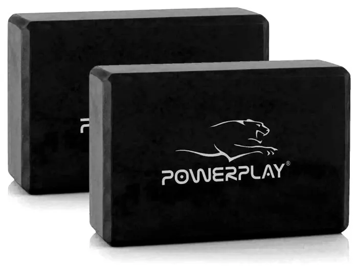 Блоки для йоги 2шт. (пара) PowerPlay 4006 Yoga Brick EVA Черные