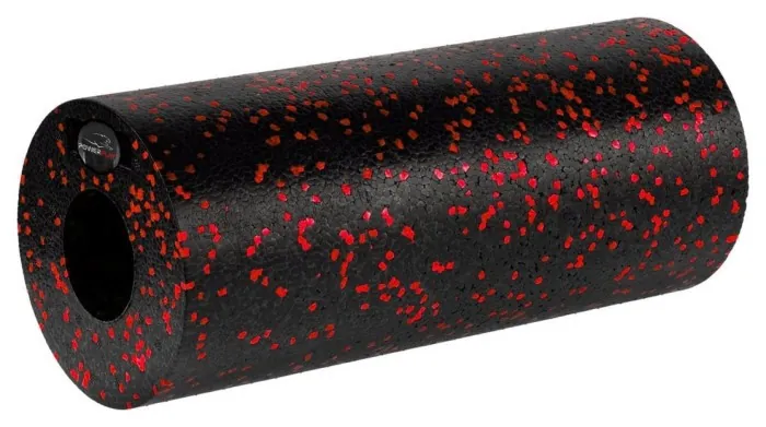 Массажный ролик (роллер) гладкий PowerPlay PP-4348 2 in 1 EPP Foam Roller Черно/Красный (33x14см.)