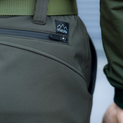 Брюки карго мужские весенние с карманами хаки Pobedov Static