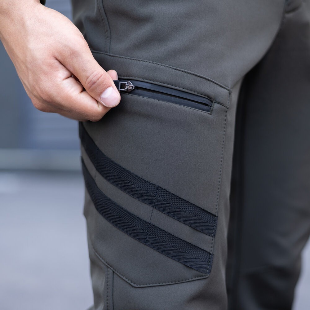 Брюки карго мужские весенние с карманами хаки Pobedov Static