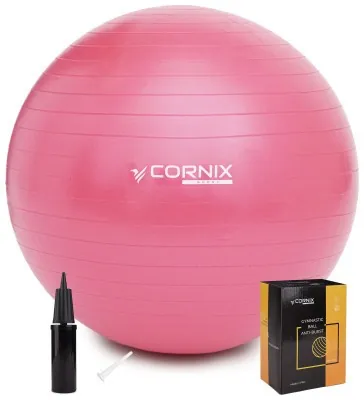 М'яч для фітнесу (фітбол) Cornix 85 см Anti-Burst XR-0251 Pink