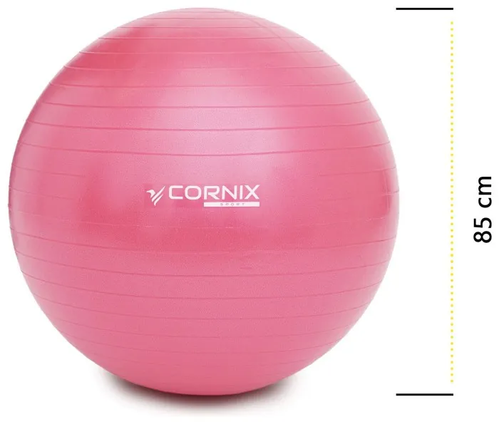 М'яч для фітнесу (фітбол) Cornix 85 см Anti-Burst XR-0251 Pink
