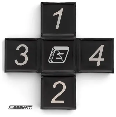 Кросс-мат для прыжков EasyFit спортивный складной (черный)