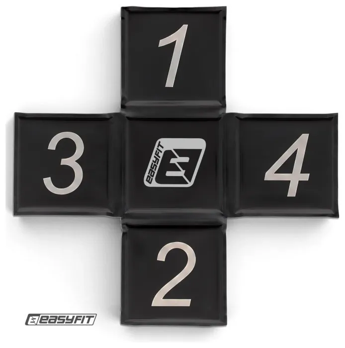 Кросс-мат для прыжков EasyFit спортивный складной (черный)