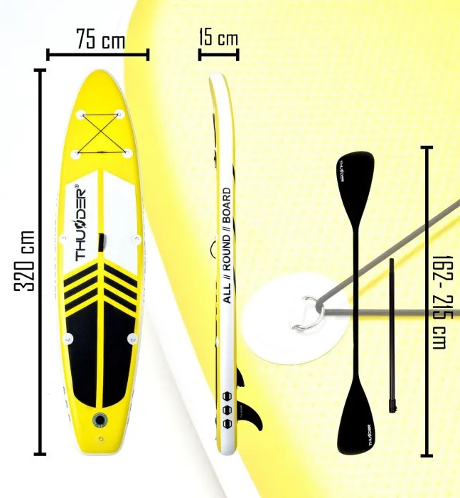Надувная доска SUP (Сапборд) THUNDER COAST YELLOW 320