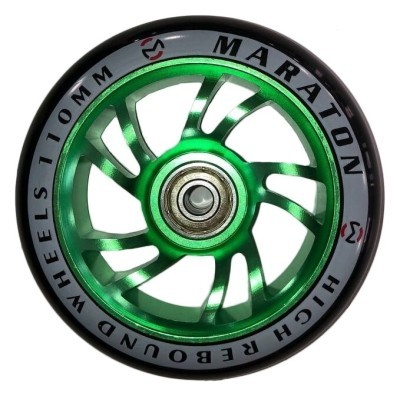 Колесо Maraton 110 мм, алюмінієве, зелене