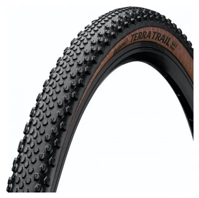 Покришка безкамерна Continental Terra Trail ShieldWall 28" | 700 x 35C | 28 x 1.35 чорна/кремова, складна, skin