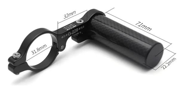 Расширитель руля GUB 229 карбоновый 70 мм, черный, расширитель руля GUB 229 карбоновый 70 мм