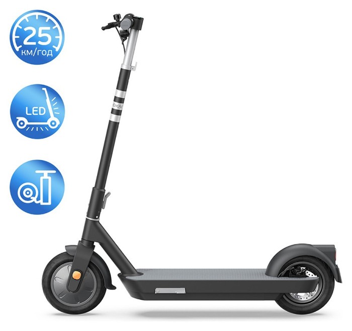 Електросамокат OKAI ES30-NEON PRO Black 10", 350(700)W, 14.7Ah, 80km, 25km\h, 25%, NFC, App, 21kg