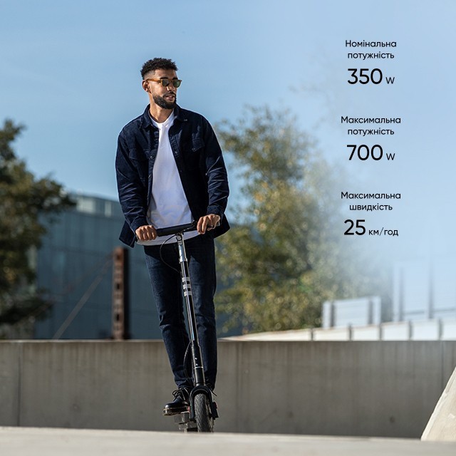 Електросамокат OKAI ES30-NEON PRO Black 10", 350(700)W, 14.7Ah, 80km, 25km\h, 25%, NFC, App, 21kg