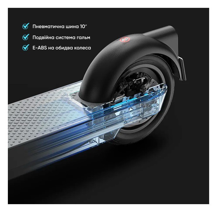 Електросамокат OKAI ES30-NEON PRO Black 10", 350(700)W, 14.7Ah, 80km, 25km\h, 25%, NFC, App, 21kg