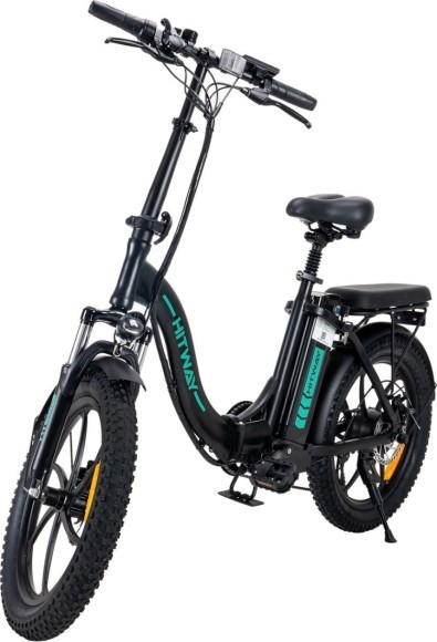 Електровелосипед Hitway BK6S (350 Вт, 11,2 А/год, 36 В, 25 км/год), колеса 20", чорний, укр