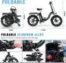Електровелосипед Hitway BK6S (350 Вт, 11,2 А/год, 36 В, 25 км/год), колеса 20", чорний, укр Фото - 3