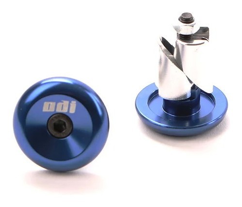 Баренди ODI Aluminum End Plugs w/Lasered Logo BLUE