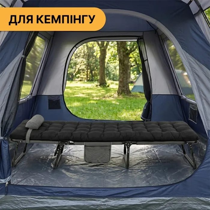 Розкладне ліжко (розкладачка) з матрацом і подушкою LEOBRO Striped (LB-FB-A1-STR)